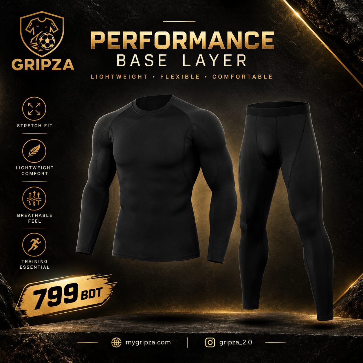 Performance Base Layer Black inner sports